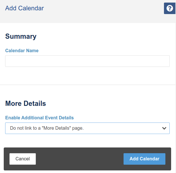 Add calendar page