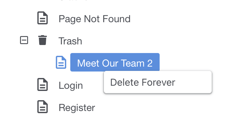 Delete a page