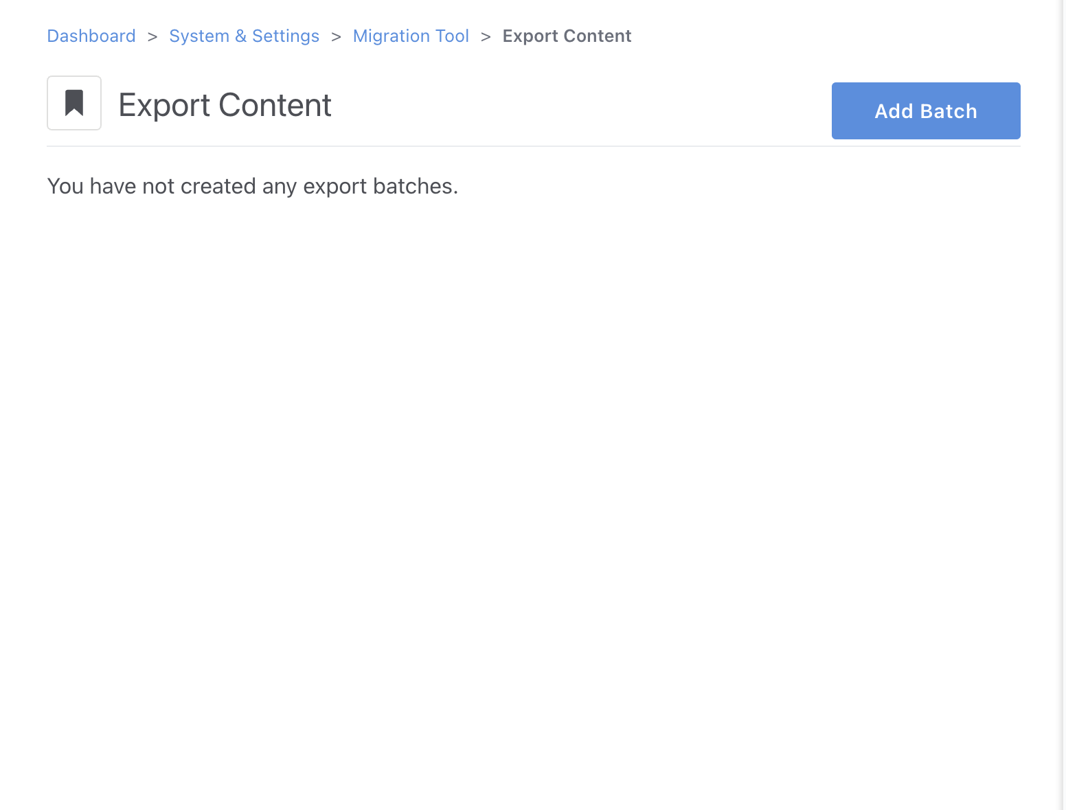 Concrete CMS Import Tool Add Batch Button