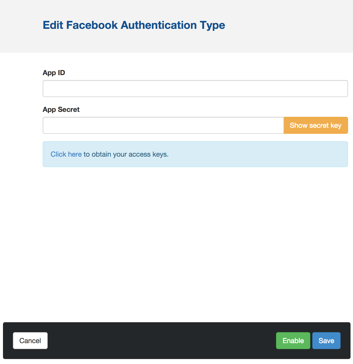 Authentication Types Authentication Types